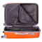 Пластиковый чемодан на четырех колесах оранжевый